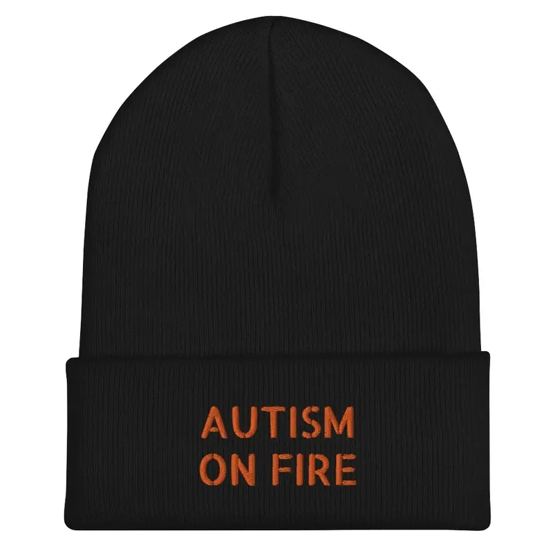 Autism On Fire Knit Beanie