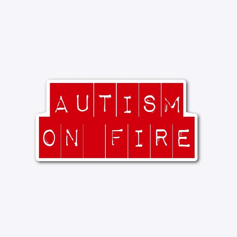 Autism On Fire Label Die-Cut Decal